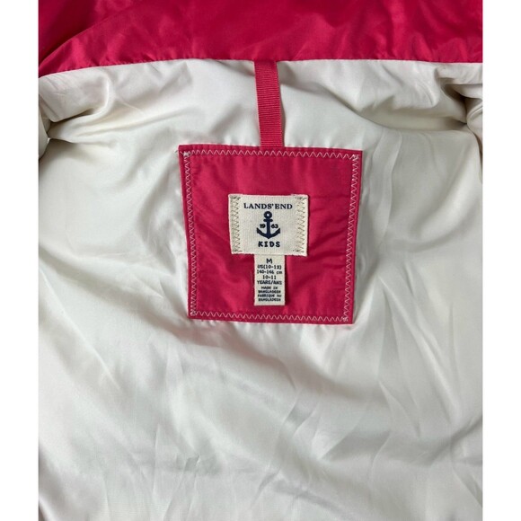 Lands' End Girls Winter Down Puffer Vest  Size 10-12  Pink Jacket  Ski Vest - Picture 7 of 9